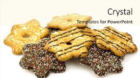  Presentation with chocolate chip cookies - Beautiful PPT layouts featuring sprinkles on a white background backdrop and a blonde colored foreground