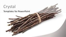  Presentation with bunch - Theme enhanced with bunch-of-of-dry-twigs background and a white colored foreground