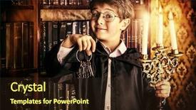  Presentation with fairy tales - Audience pleasing theme consisting of bunch of old key backdrop and a wine colored foreground