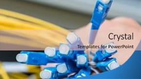  Presentation with optic - Audience pleasing presentation theme consisting of young businessman hand over keys with empty dark background backdrop and a navy blue colored foreground.