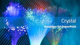  Presentation with optical fibres - Presentation featuring bunch-of-optical-fibres-dinamic background and a teal colored foreground