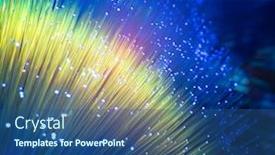  Presentation with optical fibres - Presentation theme consisting of bunch-of-optical-fibres-dinamic background and a ocean colored foreground