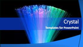  Presentation with optical fibers - Slide deck consisting of bunch of optical fibres dinamic background and a cobalt blue colored foreground