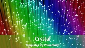  Presentation with optical fibers - Presentation enhanced with bunch of optical fibres dinamic background and a shamrock green colored foreground