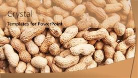  Presentation with peanuts - Beautiful theme featuring bunch-of-peanuts-with-shell backdrop and a coral colored foreground