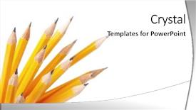  Presentation with bunch - Presentation enhanced with bunch of pencils isolated background and a white colored foreground