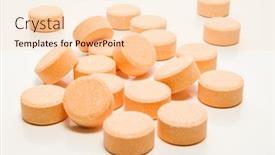  Presentation with bunch - Presentation theme having bunch-of-pills-on-white background and a lemonade colored foreground