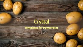  Presentation with bunch - Cool new slide deck with bunch of potatoes on wooden backdrop and a tawny brown colored foreground