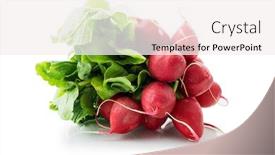  Presentation with bunch - PPT layouts with bunch-of-radishes-on-white background and a sky blue colored foreground