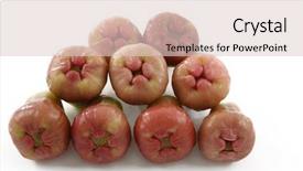  Presentation with guava - PPT theme enhanced with bunch of red juicy guavas background and a  colored foreground