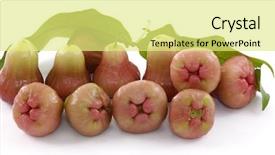  Presentation with guava - Amazing slides having bunch of red juicy guavas backdrop and a  colored foreground