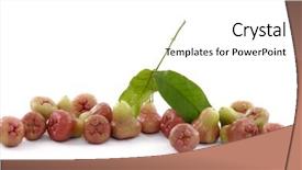 Presentation with guava - Theme consisting of bunch of red juicy guavas background and a  colored foreground