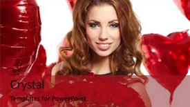  Presentation with bunch - PPT layouts enhanced with bunch of red rose background and a crimson colored foreground