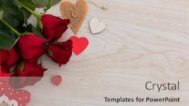  Presentation with romance - PPT theme with bunch-of-red-roses background and a light gray colored foreground