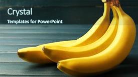  Presentation with banana plant - Slide deck featuring bunch of ripe bananas background and a tawny brown colored foreground