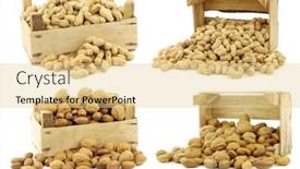  Presentation with peanuts - Amazing presentation theme having bunch-of-roasted-peanuts backdrop and a blonde colored foreground