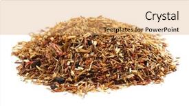  Presentation with scroll paper isolated on white - Slide set having bunch of rooibos tea isolated background and a coral colored foreground