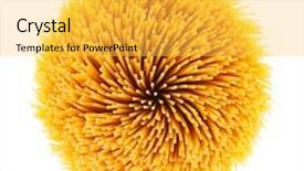  Presentation with spaghetti - Presentation theme consisting of bunch of spaghetti isolated on white background background and a yellow colored foreground