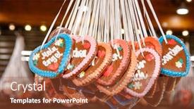  Presentation with christmas angel - Presentation consisting of bunch of traditional lebkuchenherz gingerbread hearts with my angel inscription in german at christmas market christkindlmarkt in central berlin germany background and a tawny brown colored foreground