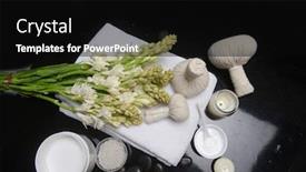  Presentation with tuberose - Theme with bunch-of-tuberose-flowers background and a black colored foreground