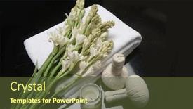  Presentation with tuberose - Amazing theme having bunch-of-tuberose-flowers backdrop and a tawny brown colored foreground