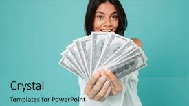  Presentation with united states geography - Presentation theme having bunch of united states dollars background and a  colored foreground