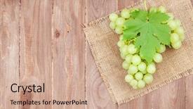  Presentation with bunch - Slides featuring bunch of white grapes background and a  colored foreground