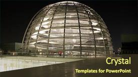  Presentation with night - Slide set having bundestag - reichstag copula dome view background and a tawny brown colored foreground