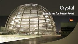  Presentation with science interstellar spaceship dome - Slides consisting of green lighbulb holding a placard in his hand background and a yellow colored foreground