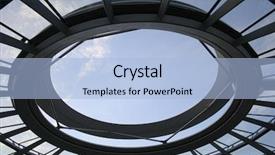  Presentation with roof - Presentation design consisting of bundestag - reichstag roof opening berlin germany background and a  colored foreground