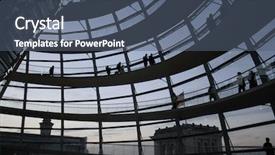  Presentation with worship religious silhouette - Beautiful presentation theme featuring bundestag - silhouette of passage backdrop and a ocean colored foreground