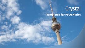  Presentation with makkah tower - PPT theme consisting of bundestag - tv tower in berlin germany background and a  colored foreground