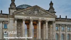  Presentation with german - Beautiful PPT layouts featuring bundestag-building-in-berlin-germany backdrop and a gray colored foreground