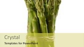 Presentation with light green - Presentation theme enhanced with bundle-of-green-asparagus-light background and a yellow colored foreground