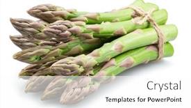  Presentation with asparagus - Slides featuring bundle-of-green-asparagus-spears background and a white colored foreground