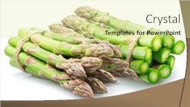  Presentation with asparagus - Presentation consisting of bundle-of-green-asparagus-spears background and a blonde colored foreground