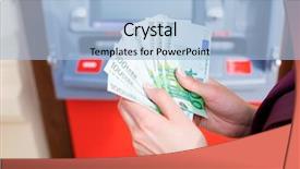  Presentation with atm - PPT layouts with money at an atm background and a light blue colored foreground