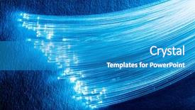  Presentation with optical fibers - Theme having bundle of optical fibers background and a teal colored foreground