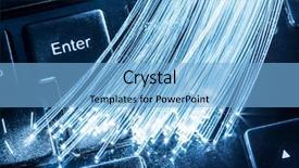  Presentation with optical fibers - Colorful PPT layouts enhanced with cable drawing - bundle of optical fibers backdrop and a teal colored foreground