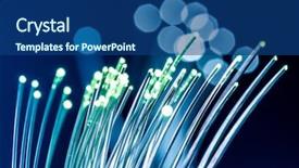  Presentation with fibers - Slide set with bundle of optical fibers background and a ocean colored foreground