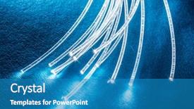  Presentation with optical fibers - Amazing presentation theme having bundle of optical fibers backdrop and a teal colored foreground