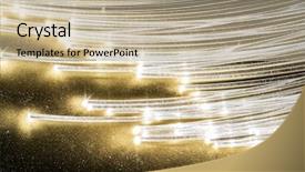  Presentation with optical fibers - Slide deck featuring bundle of optical fibers background and a mint green colored foreground