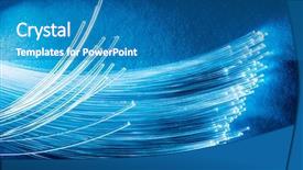  Presentation with optical fibers - Theme consisting of bundle of optical fibers background and a teal colored foreground