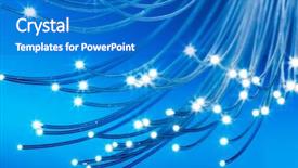  Presentation with optical fibers - Slide set featuring bundle of optical fibers background and a teal colored foreground