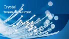  Presentation with optical fibers - PPT theme enhanced with bundle-of-optical-fibers background and a ocean colored foreground