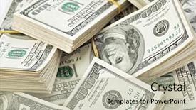  Presentation with bank - Presentation having bundle of us 100 dollar background and a mint green colored foreground