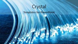  Presentation with optical fibers - PPT theme having bundled - bundle of optical fibers background and a light blue colored foreground