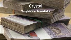  Presentation with malaysia - Amazing slide deck having bundles of malaysia currency on the wooden table backdrop and a tawny brown colored foreground