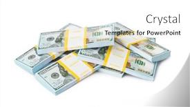  Presentation with money - PPT theme enhanced with bundles-of-money-isolated background and a white colored foreground