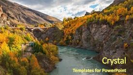  Presentation with queenstown - Audience pleasing slides consisting of bungee jumping - wooden historic bridge backdrop and a tawny brown colored foreground